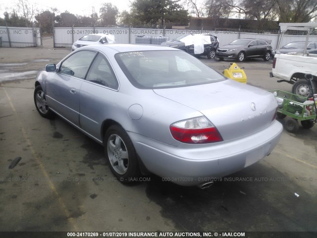 19UYA42433A001702 - 2003 ACURA 3.2CL SILVER photo 3