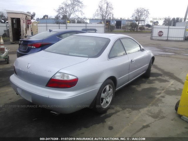 19UYA42433A001702 - 2003 ACURA 3.2CL SILVER photo 4