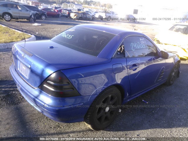 WDBKK49F34F304202 - 2004 MERCEDES-BENZ SLK 230 KOMPRESSOR BLUE photo 4