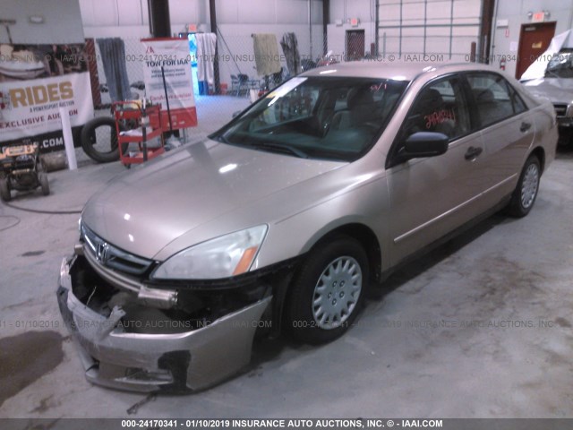 1HGCM56196A007399 - 2006 HONDA ACCORD VALUE GOLD photo 2