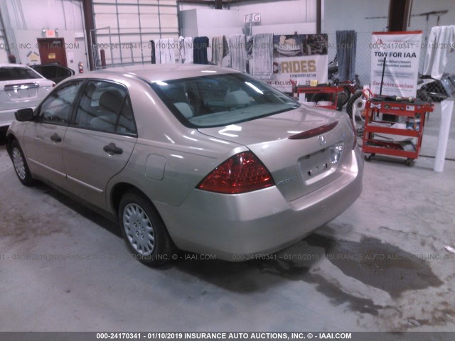 1HGCM56196A007399 - 2006 HONDA ACCORD VALUE GOLD photo 3