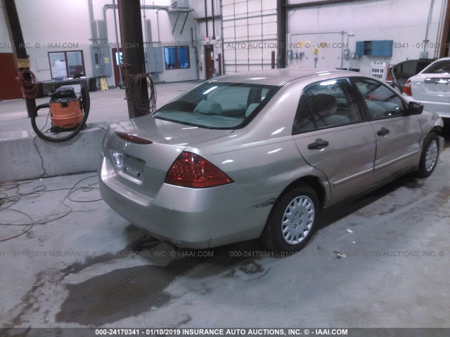 1HGCM56196A007399 - 2006 HONDA ACCORD VALUE GOLD photo 4