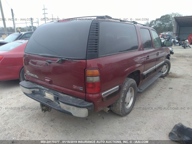 1GKEC16Z52J168341 - 2002 GMC YUKON XL C1500 RED photo 4