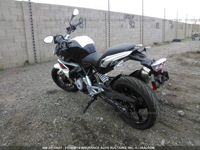 WB30G1100JR853452 - 2018 BMW G310 R WHITE photo 3