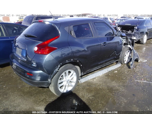 JN8AF5MR0ET358282 - 2014 NISSAN JUKE S/SV/SL/NISMO BLUE photo 4