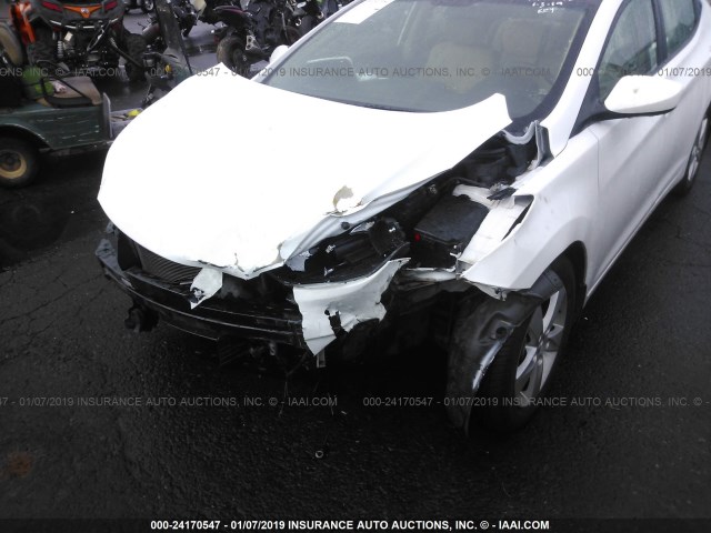 5NPDH4AE1DH423531 - 2013 HYUNDAI ELANTRA GLS/LIMITED WHITE photo 6