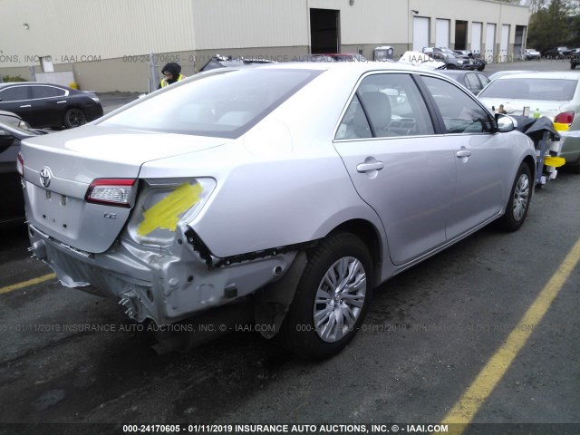 4T4BF1FK2DR329319 - 2013 TOYOTA CAMRY L/SE/LE/XLE 银色 照片 4