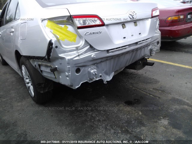 4T4BF1FK2DR329319 - 2013 TOYOTA CAMRY L/SE/LE/XLE 银色 照片 6