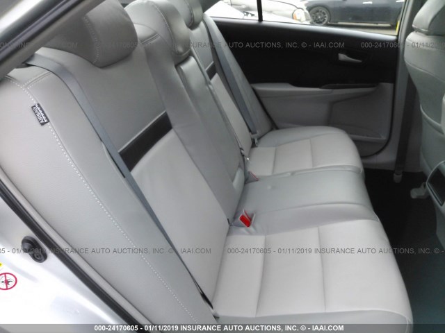 4T4BF1FK2DR329319 - 2013 TOYOTA CAMRY L/SE/LE/XLE 银色 照片 8