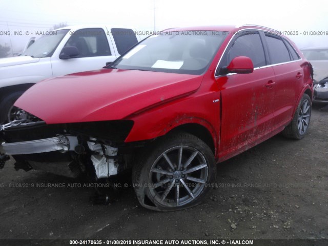 WA1JCCFS9JR028523 - 2018 AUDI Q3 PREMIUM PLUS RED photo 2