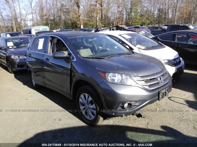 2HKRM4H57EH687717 - 2014 HONDA CR-V EX GRAY photo 1