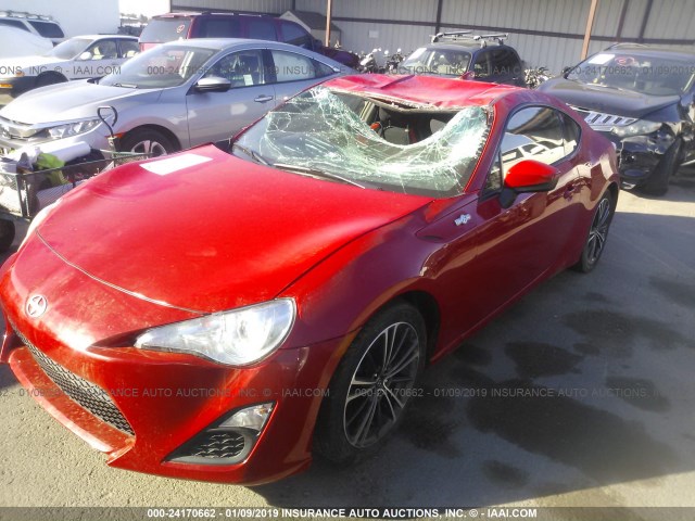 JF1ZNAA12G8701730 - 2016 TOYOTA SCION FR-S RED photo 2