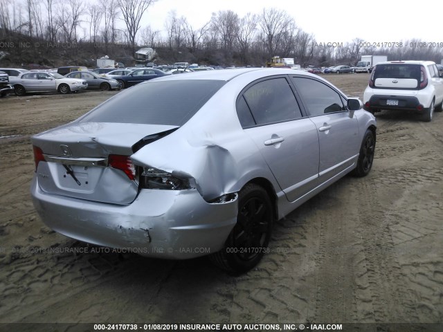19XFA1F54BE030645 - 2011 HONDA CIVIC LX SILVER photo 4