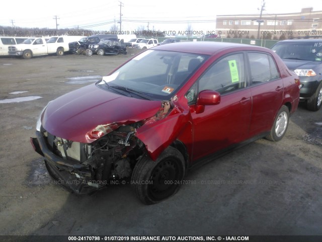 3N1BC1AP4BL409578 - 2011 NISSAN VERSA S/SL Rojo foto 2