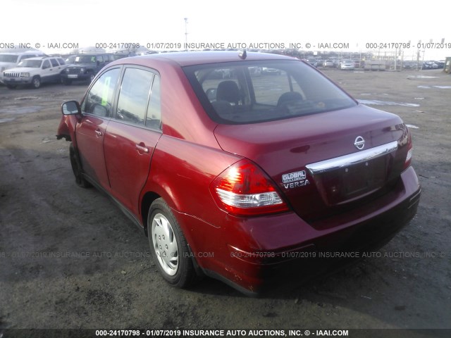 3N1BC1AP4BL409578 - 2011 NISSAN VERSA S/SL Rojo foto 3