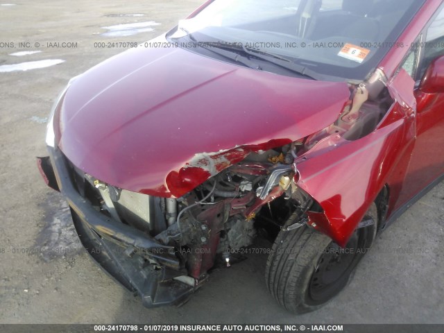 3N1BC1AP4BL409578 - 2011 NISSAN VERSA S/SL Rojo foto 6