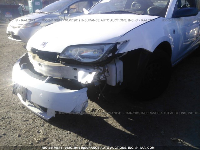 1G8AN15F16Z137391 - 2006 SATURN ION LEVEL 2 WHITE photo 6