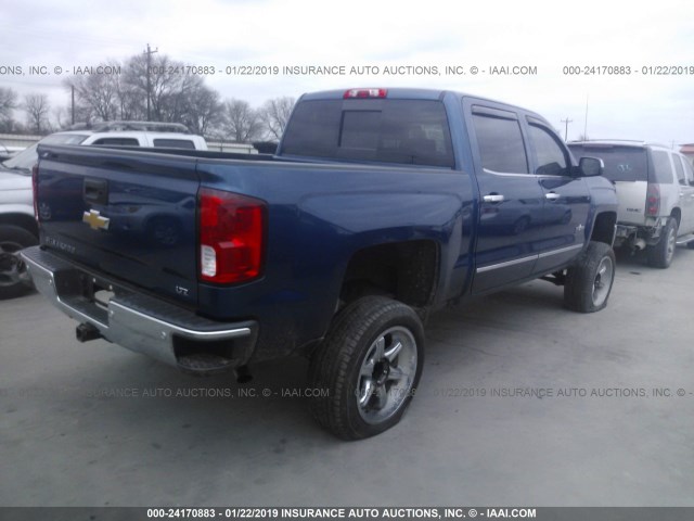 3GCPCSEC9GG361060 - 2016 CHEVROLET SILVERADO C1500 LTZ BLUE photo 4