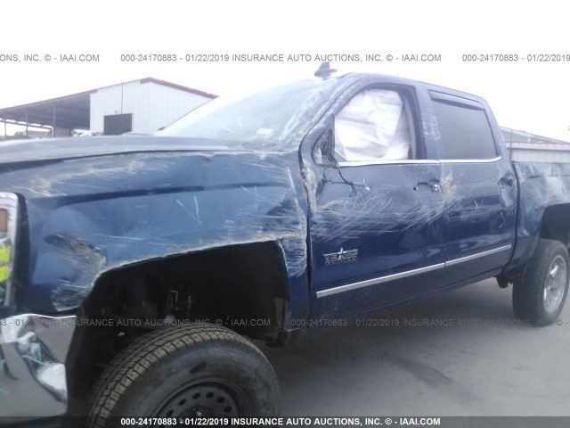 3GCPCSEC9GG361060 - 2016 CHEVROLET SILVERADO C1500 LTZ BLUE photo 6