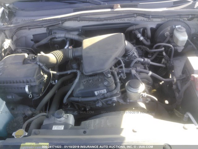 5TETX22N06Z184331 - 2006 TOYOTA TACOMA ACCESS CAB ვერცხლისფერი ფოტო 10