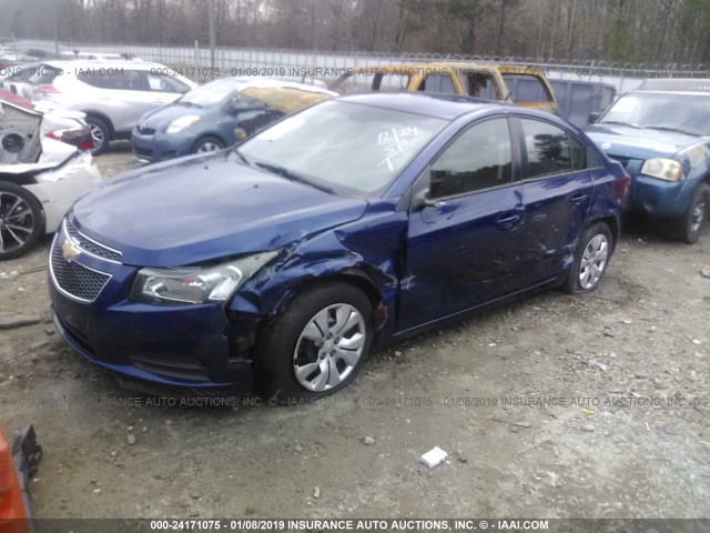 1G1PA5SH9D7196635 - 2013 CHEVROLET CRUZE LS BLUE photo 2