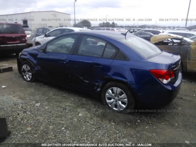 1G1PA5SH9D7196635 - 2013 CHEVROLET CRUZE LS BLUE photo 3