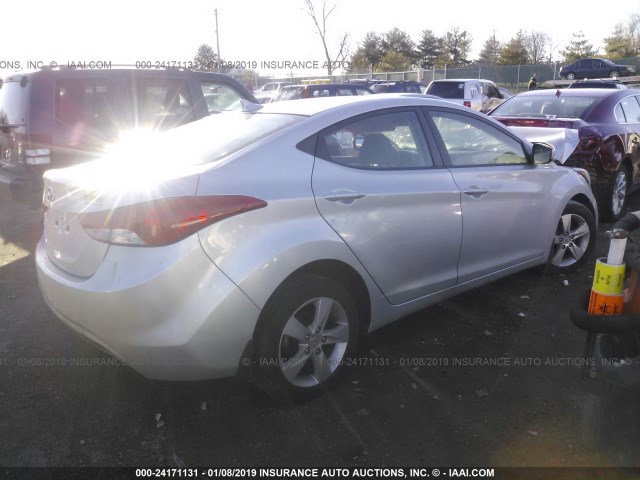 KMHDH4AE4CU459178 - 2012 HYUNDAI ELANTRA GLS/LIMITED SILVER photo 4