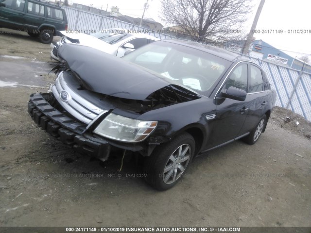 1FAHP27W99G120152 - 2009 FORD TAURUS SEL BLACK photo 2