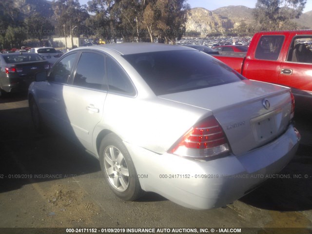 1MEFM41135G607827 - 2005 MERCURY MONTEGO LUXURY GRAY photo 3