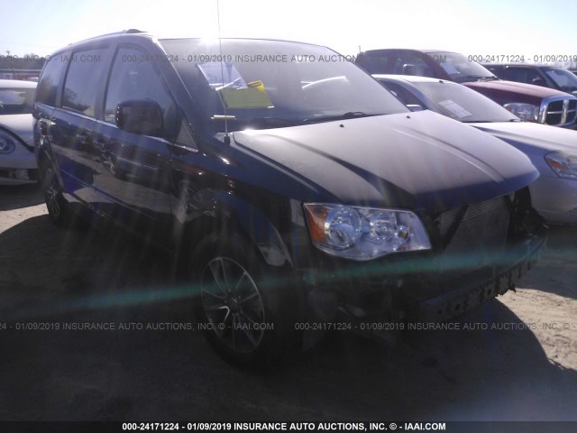 2C4RDGCGXHR690015 - 2017 DODGE GRAND CARAVAN SXT BLACK photo 1