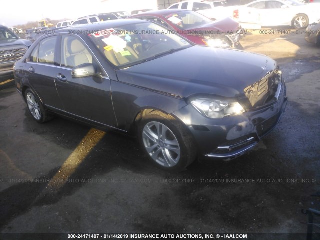 WDDGF4HB0ER310748 - 2014 MERCEDES-BENZ C 250 GRAY photo 1