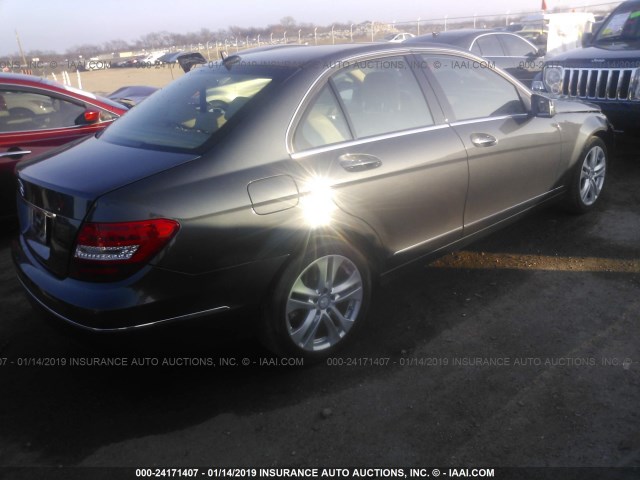 WDDGF4HB0ER310748 - 2014 MERCEDES-BENZ C 250 GRAY photo 4