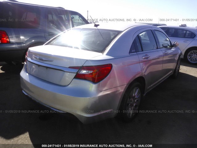 1C3CCBAB4CN145019 - 2012 CHRYSLER 200 LX SILVER photo 4