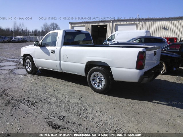 1GCEC14X47Z170507 - 2007 CHEVROLET SILVERADO C1500 CLASSIC WHITE photo 3