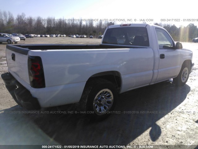 1GCEC14X47Z170507 - 2007 CHEVROLET SILVERADO C1500 CLASSIC WHITE photo 4