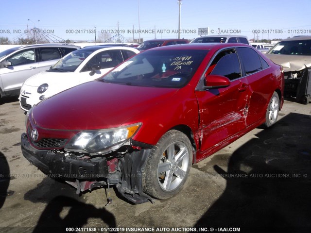 4T1BF1FKXEU806719 - 2014 TOYOTA CAMRY L/SE/LE/XLE 红色 照片 2