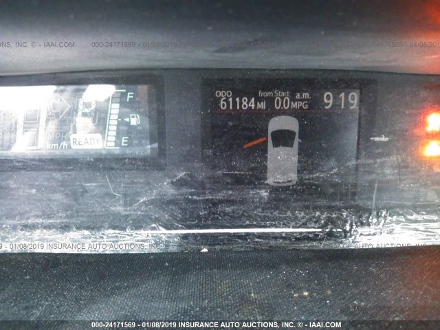 JTDKDTB36C1023173 - 2012 TOYOTA PRIUS C GRAY photo 7