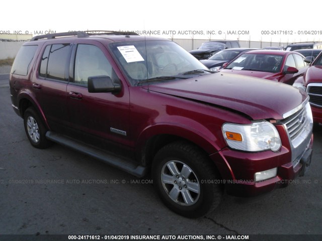 1FMEU73E48UA71082 - 2008 FORD EXPLORER XLT RED photo 1