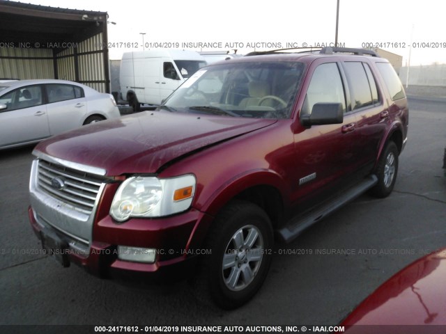 1FMEU73E48UA71082 - 2008 FORD EXPLORER XLT RED photo 2