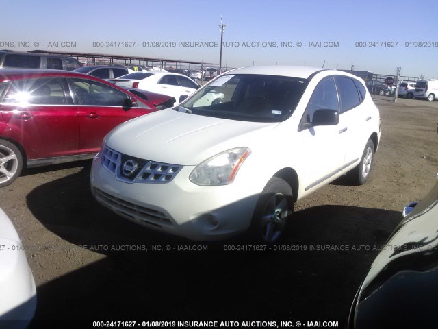 JN8AS5MV1CW399654 - 2012 NISSAN ROGUE S/SV WHITE photo 2