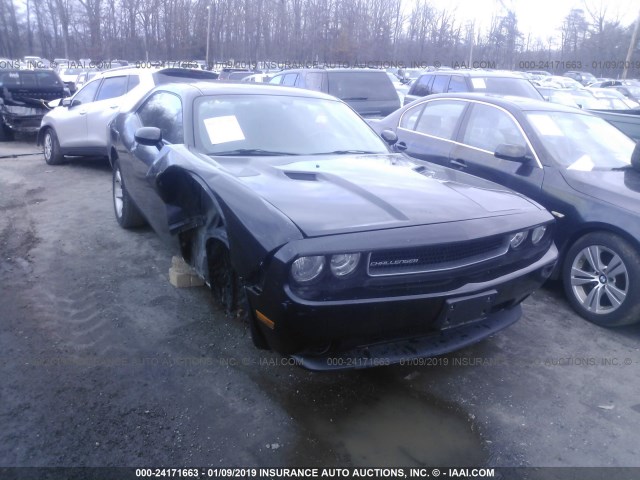 2C3CDYAGXCH181074 - 2012 DODGE CHALLENGER SXT BLACK photo 1