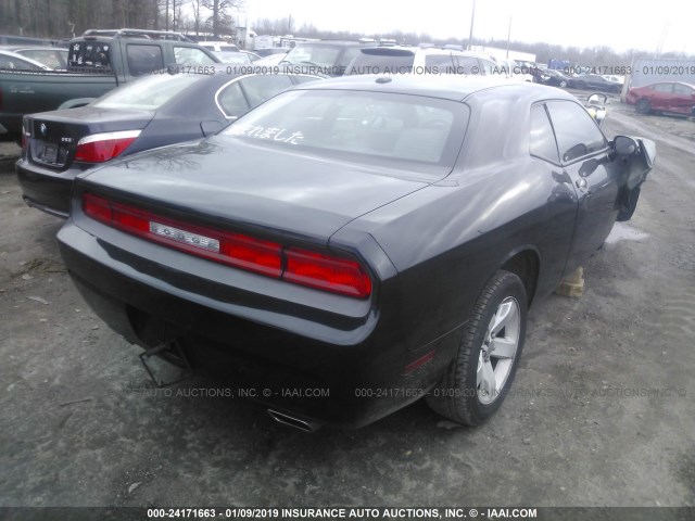 2C3CDYAGXCH181074 - 2012 DODGE CHALLENGER SXT BLACK photo 4