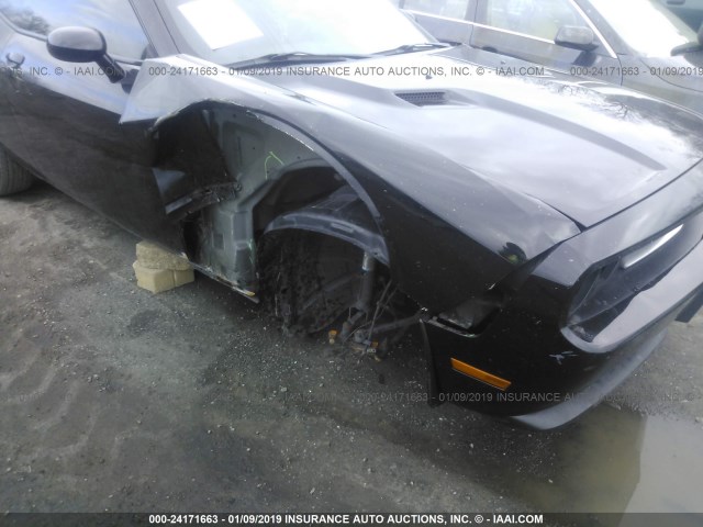 2C3CDYAGXCH181074 - 2012 DODGE CHALLENGER SXT BLACK photo 6