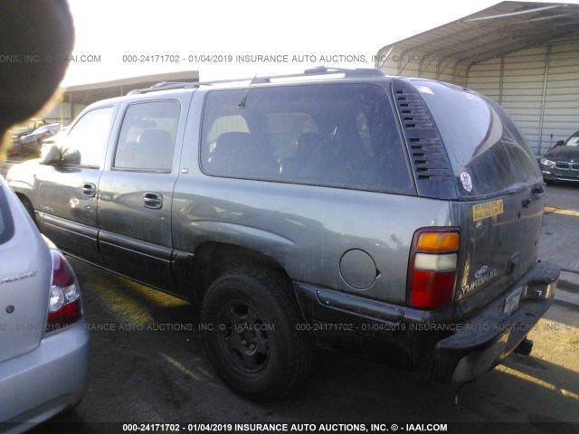 3GKFK16T71G227795 - 2001 GMC YUKON XL K1500 GRAY photo 3