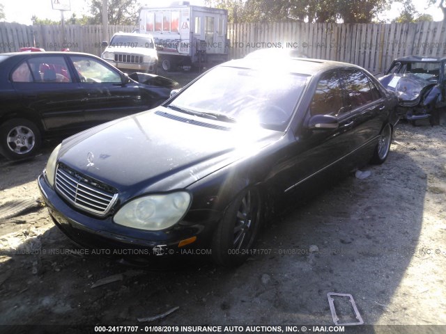 WDBNG70JXYA104485 - 2000 MERCEDES-BENZ S 430 BLACK photo 2