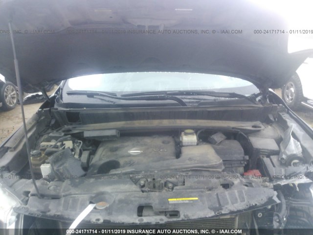 5N1AR2MN7FC625929 - 2015 NISSAN PATHFINDER S/SV/SL/PLATINUM GRAY photo 10