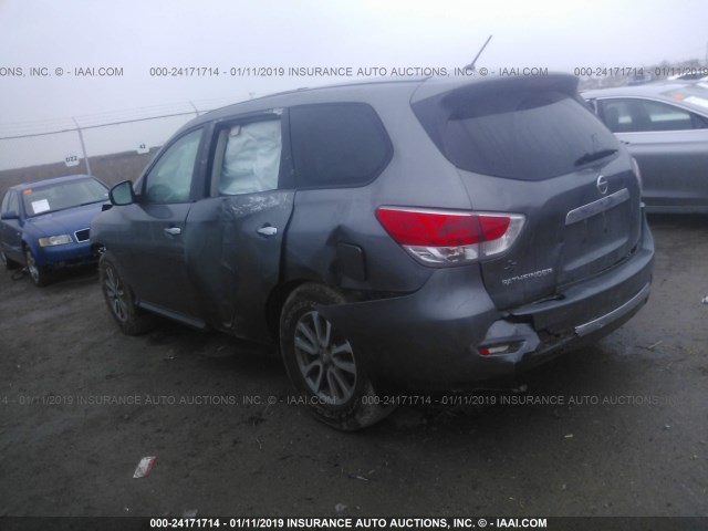 5N1AR2MN7FC625929 - 2015 NISSAN PATHFINDER S/SV/SL/PLATINUM GRAY photo 3