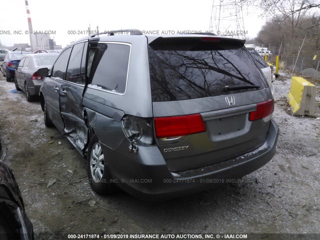 5FNRL38779B410472 - 2009 HONDA ODYSSEY EXL GRAY photo 3