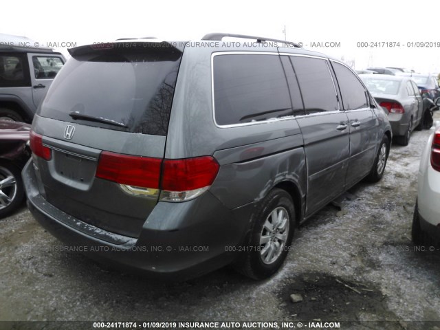 5FNRL38779B410472 - 2009 HONDA ODYSSEY EXL GRAY photo 4