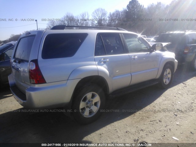 JTEZU14R678081443 - 2007 TOYOTA 4RUNNER SR5/SPORT SILVER photo 4